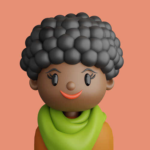 Black Woman Avatar for recruitment website