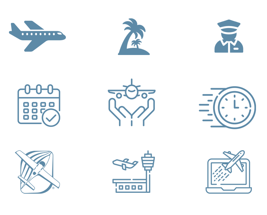 CK Aviation Website icon set