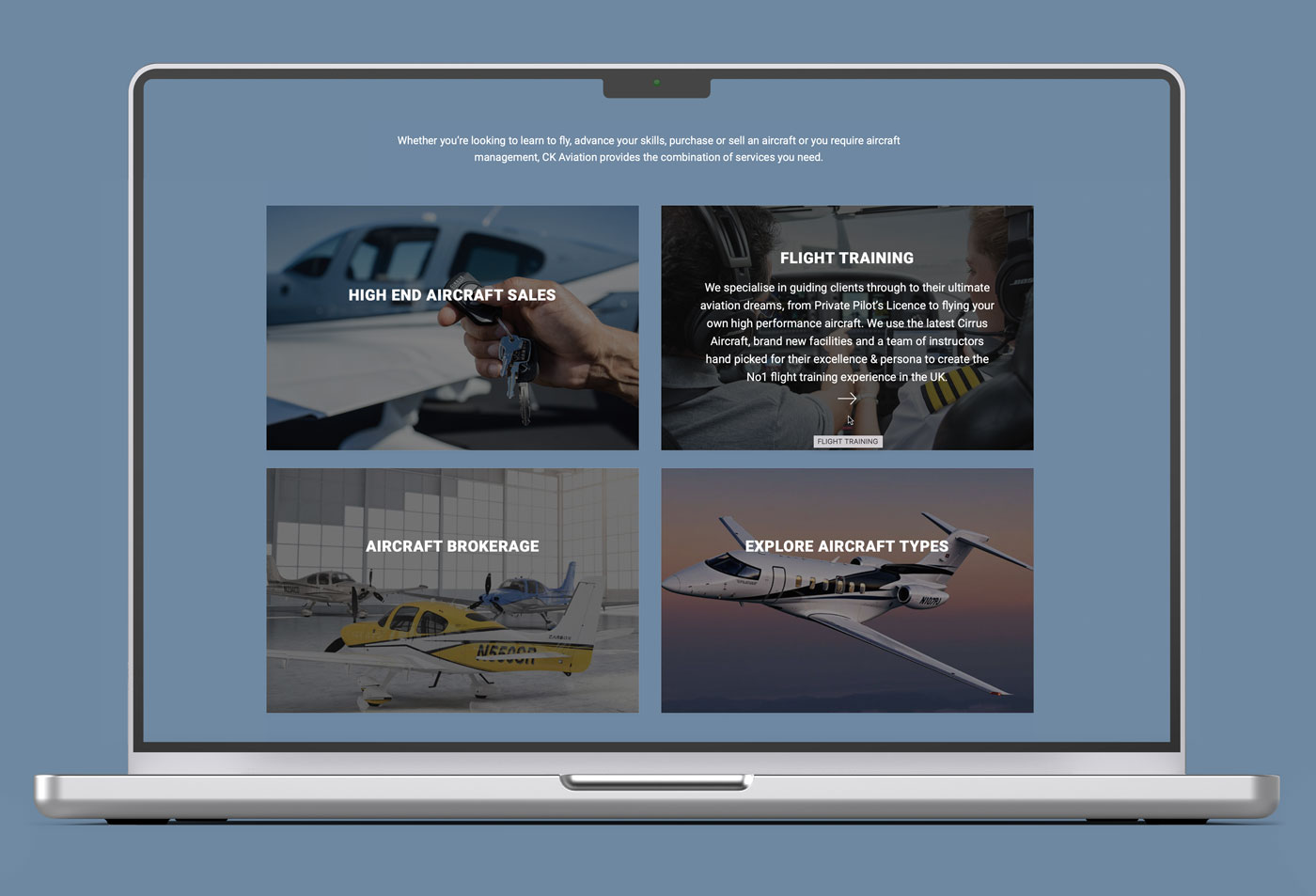 CK Aviation Website UX User Experience