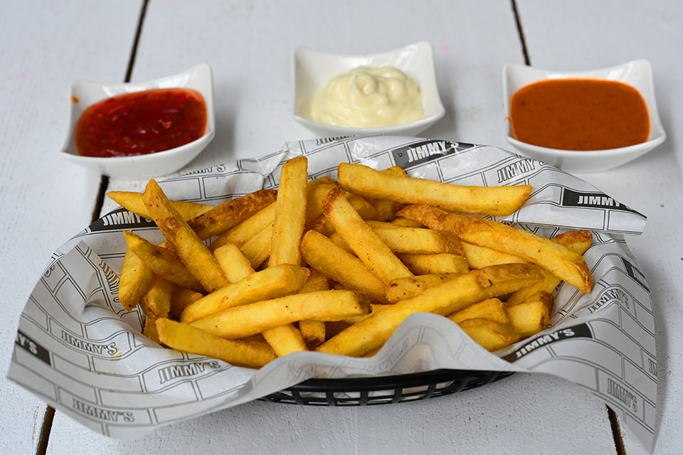 Fries with a selection of sauces