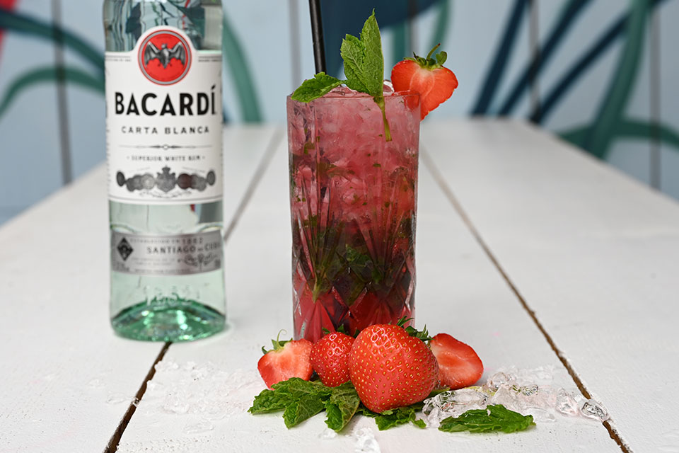 Strawberry Mojito Cocktail with Bacardi