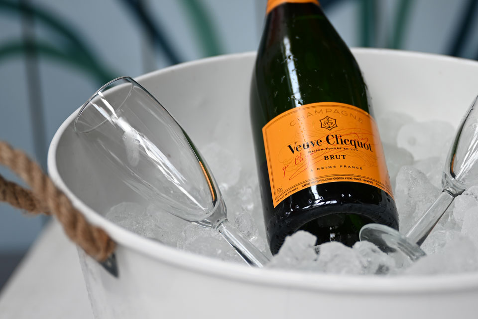 Bottle of Veuve Cliquot Champagne